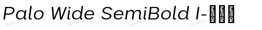 Palo Wide SemiBold I字体转换